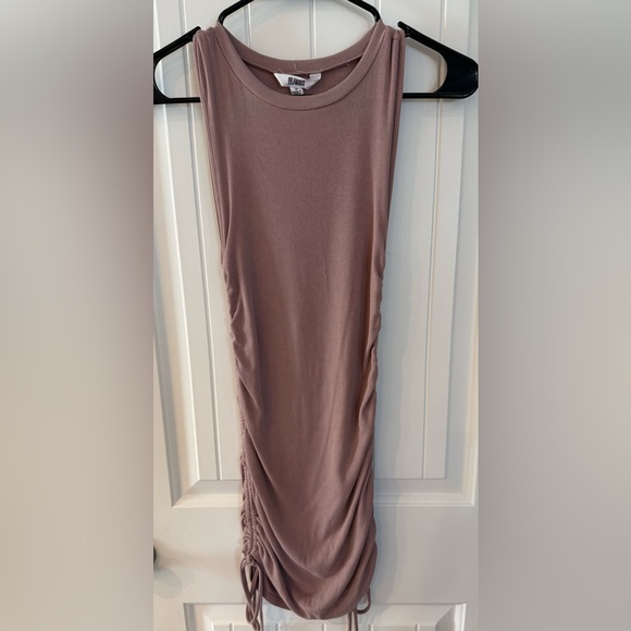 BB Dakota by Steve Madden Dresses & Skirts - BB Dakota Steve Madden Mauve Ruched Bodycon Dress S Adjustable Side Tie